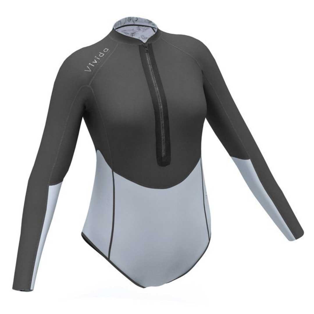 Vivida Linda Reversible Wetsuit - Graphite / Map of Dreams - The reversible shortie for swimming and surfing